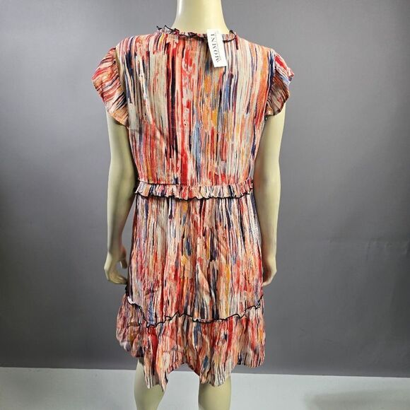 Elegant Multicolor Ruffled Dress R7 - Picture 4 of 7